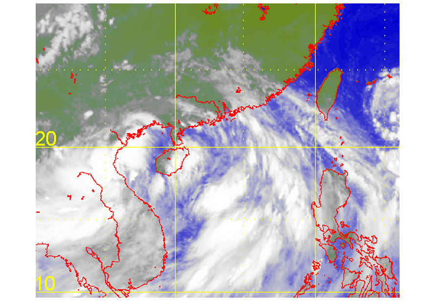 Satellite picture of Tropical Storm Sinlaku (2003)