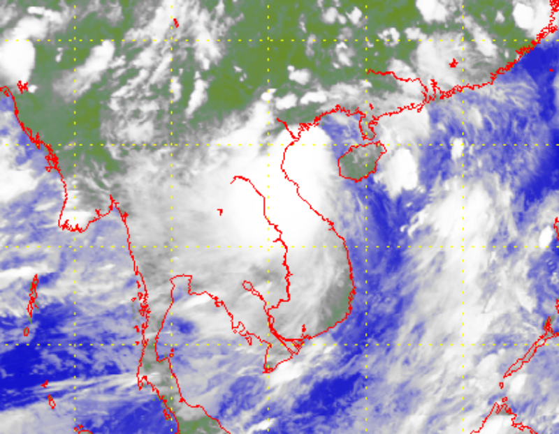 Satellite picture of Tropical Storm Koguma (2104)