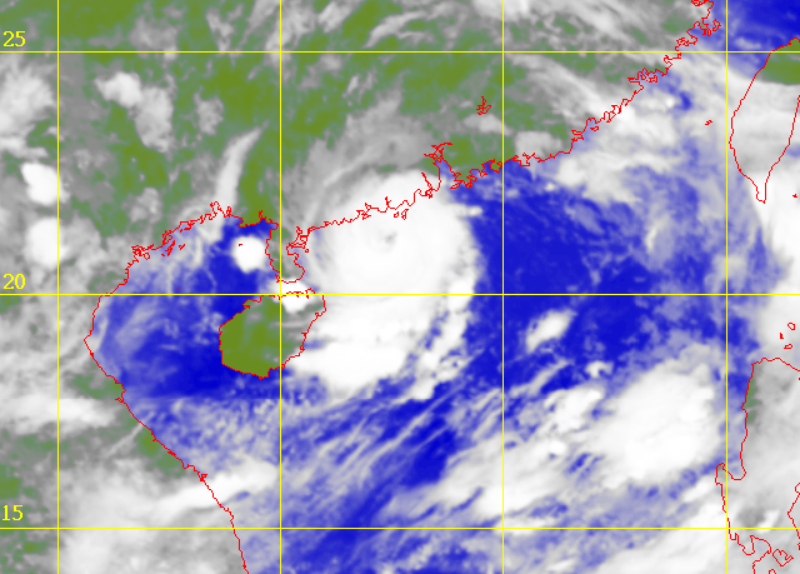 Satellite picture of Typhoon Cempaka (2107)