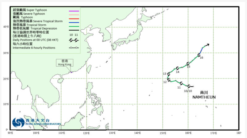 Track of Severe Tropical Storm Namtheun (2119)