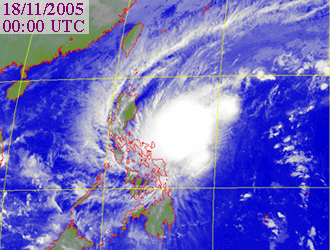Satellite picture of Severe Tropical Storm Bolaven