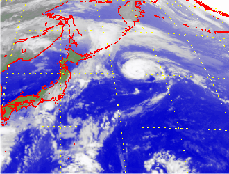 Satellite picture of Severe Tropical Storm Danas