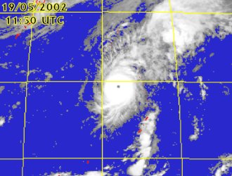 Satellite picture of Severe Tropical Storm Hagibis