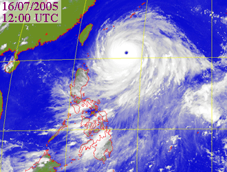 Satellite picture of Typhoon Haitang