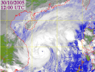 Satellite picture of Typhoon Kai-tak