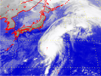 Satellite picture of Typhoon Kajiki
