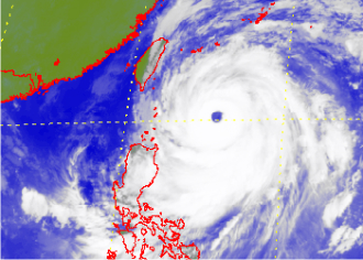 Satellite picture of Typhoon Krosa