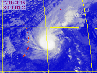 Satellite picture of Severe Tropical Storm Kulap