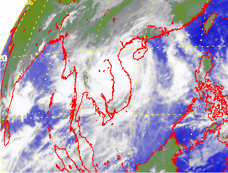 Satellite picture of Typhoon Lekima