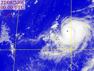 Satellite picture of Typhoon Mawar
