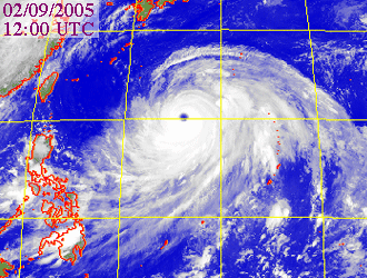 Satellite picture of Typhoon Nabi