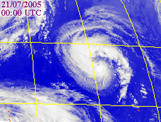 Satellite picture of Tropical Storm Nalgae