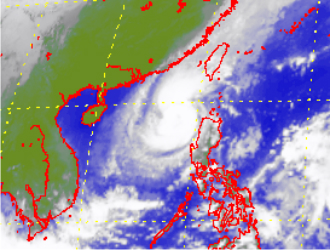 Satellite picture of Typhoon Peipah