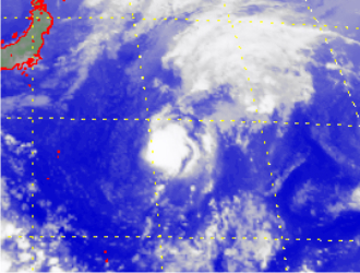 Satellite picture of Tropical Storm Podul