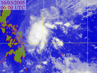 Satellite picture of Severe Tropical Storm Roke