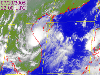 Satellite picture of Tropical Depression