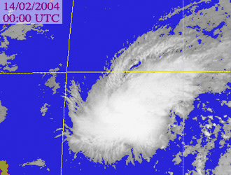 Satellite picture of Tropical Depression