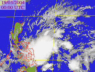 Satellite picture of Tropical Depression
