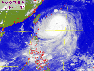 Satellite picture of Typhoon Talim