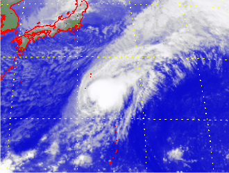 Satellite picture of Tropical Storm Tapah