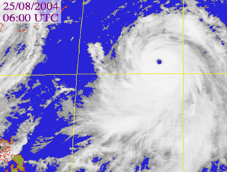 Satellite picture of Typhoon Chaba