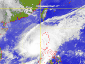 Satellite picture of Typhoon Chan-hom