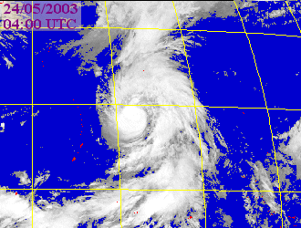 Satellite picture of Typhoon Chan-hom