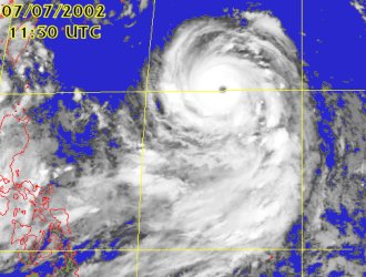 Satellite picture of Typhoon Chataan