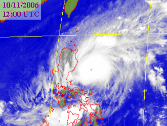 Satellite picture of Typhoon Chebi