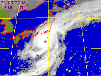 Satellite picture of Typhoon Choi-wan