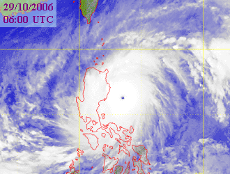 Satellite picture of Typhoon Cimaron