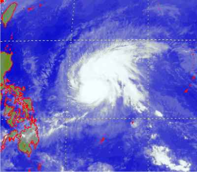 Satellite picture of Tropical Storm Omais