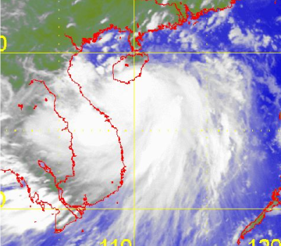 Satellite picture of Typhoon Conson