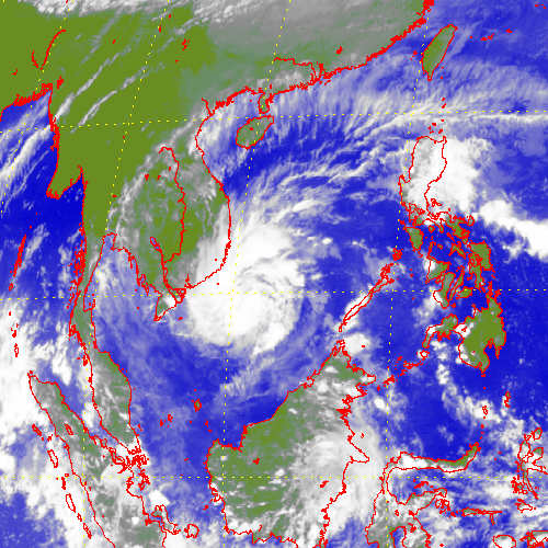 Satellite picture of Severe Tropical Storm Pakhar(1201)
