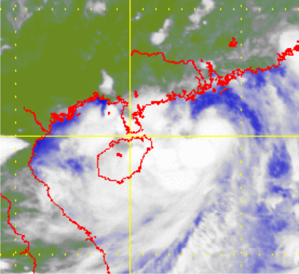 Satellite picture of Tropical Storm Haima
