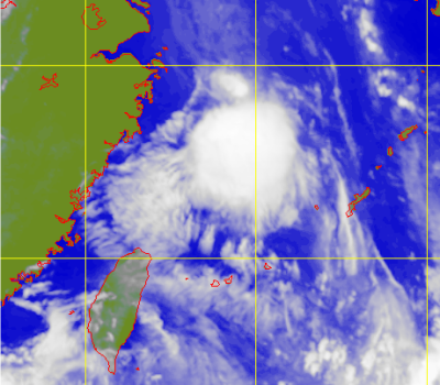 Satellite picture of Tropical Depression of 19 - 20 July