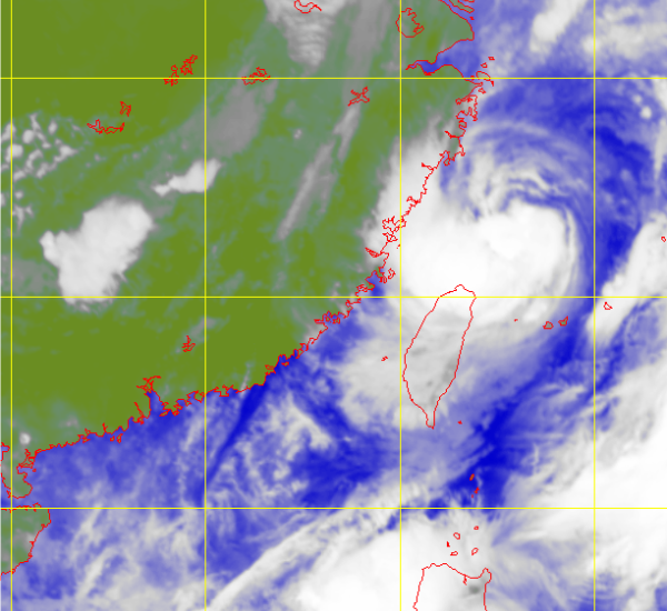 Satellite picture of Severe Tropical Storm Meari