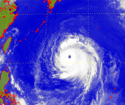 Satellite picture of Super Typhoon Soulik (1307)