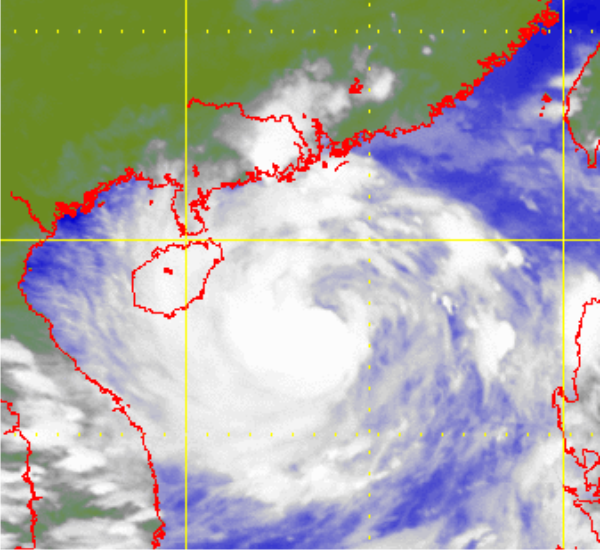 Satellite picture of Severe Tropical Storm Nock-ten