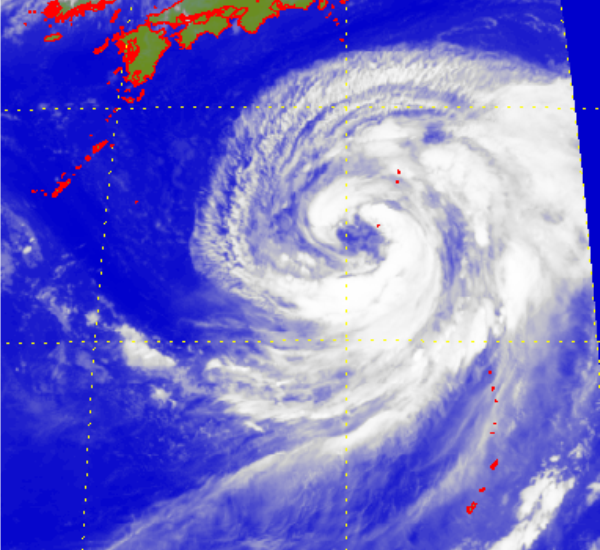 Satellite picture of Severe Tropical Storm Talas
