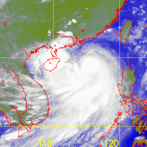 Satellite picture of Typhoon Kai-tak(1213)