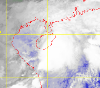 Satellite picture of Tropical Depression of 5  7 October 