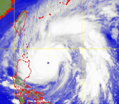 超強颱風鮎魚的衛星圖