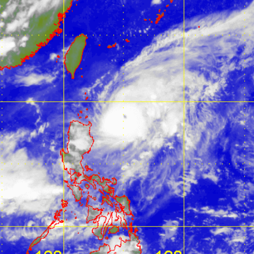 Satellite picture of Severe Typhoon Tembin(1214)