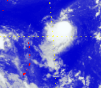 Satellite picture of Tropical Depression of 21 - 23 October 