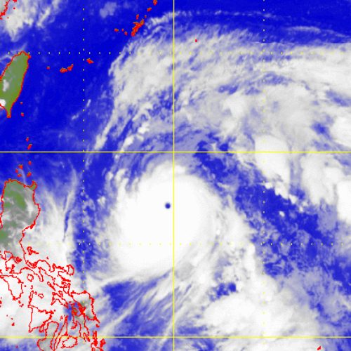 Satellite picture of Super Typhoon Sanba(1216)