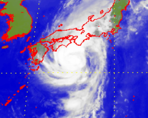Satellite picture of Severe Tropical Storm Sonamu (1301)