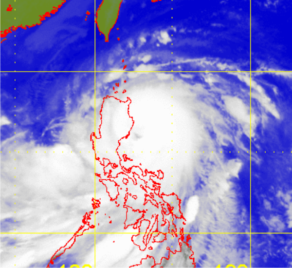Satellite picture of Typhoon Nesat 
