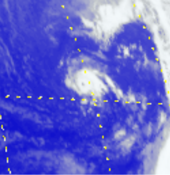Satellite picture of Tropical Depression of 19 - 20 December