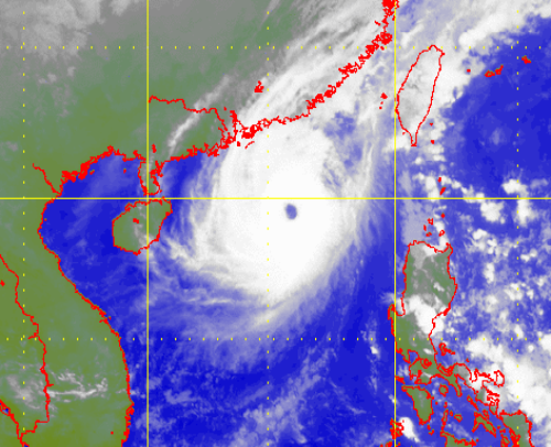 Satellite picture of Severe Typhoon Krosa (1329)